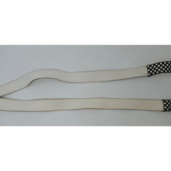 Vintage Boys Black and White Checkered Suspenders Adjustable 20" to 30" Clips - Picture 9 of 10